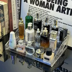 Clear skincare organizer