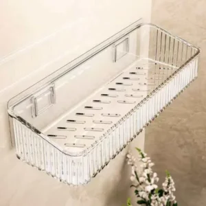 Wall mounted acrylic shelf