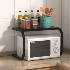 Microwave organizer shelf