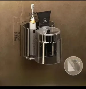 Clear toothbrush organizer