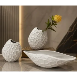 White Abstract Sculptural Set