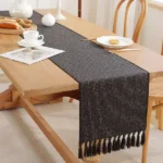 Modern Dining Table Runner 8 Tassel Table Runner