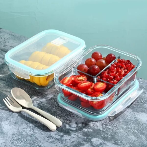 3 Grid Glass Lunch Box Kenya