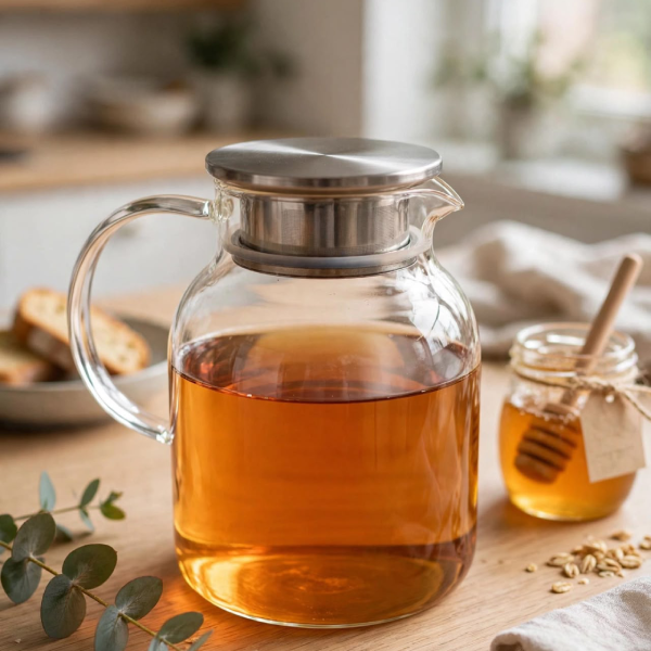 1.8L Glass Teapot with Stainless Steel Lid & Infuser 1 1.8L glass teapot Kenya