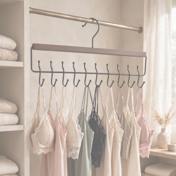 10-Hook Wooden Organizer Hanger