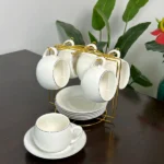 Fine Bone China White & Gold Rim Tea Set 4 12 piece tea set Kenya