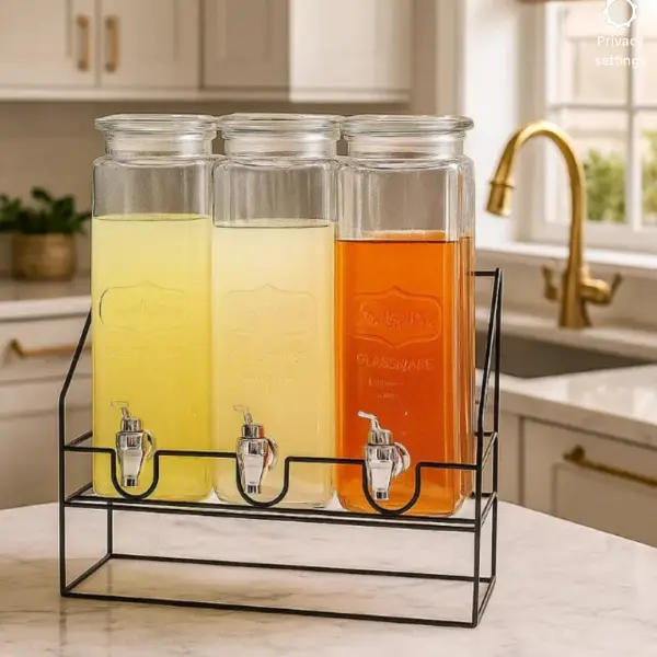 Triple Glass Juice Dispensers