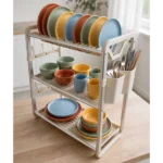 3-Tier Cream Dish Rack