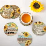 6PCS Wooden Coasters Kenya