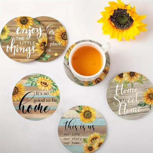 6PCS Wooden Coasters Kenya