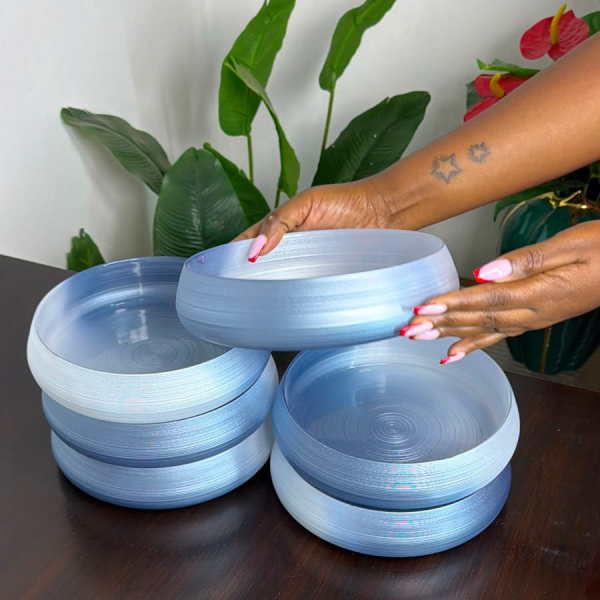 Smoky Ombre Glass Plates