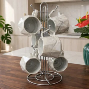 Pearl Marble Octagon Mugs
