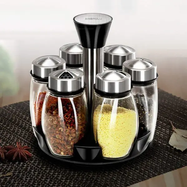 7PCS Rotating Spice Jar Set Kenya