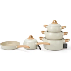 Beige Non-Stick Cookware Set