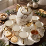 Brown Marble Luxury Tea Set 2 Brown Marble Luxury Tea Set