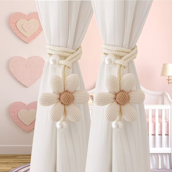 Floral Pearl Curtain Tiebacks