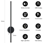 Modern Wireless LED Wall Sconce with Remote Control 6 LED wall sconce Kenya