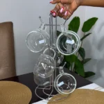 Round Clear Glass Pot Mugs