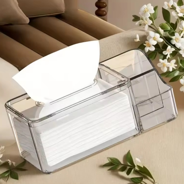 Acrylic Partitioned Serviette / Napkin Holder 1 Serviette / Napkin Holder
