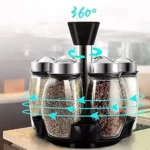Rotating Cruet Condiment Seasoning Jars Set 7 Spice Storage Jars Kenya
