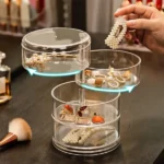 4 Layered Rotating Jewelry Storage Container 5 Transparent Acrylic Jewelry Box