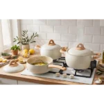 UCC LIFE 9-Piece Cream Beige Non-Stick Cookware Set with Ceramic Coating 3 UCC LIFE cookware Kenya
