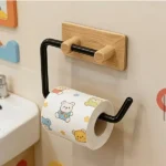 Wood Grain No-Drill Toilet Paper Holder 6 adhesive toilet paper holder Kenya
