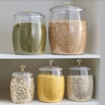 5-Piece Acrylic Storage Airtight Cereal Container Set 4 airtight cereal containers Kenya