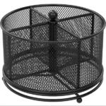 Mesh Partitioned Rotating Cutlery Holder 5 black cutlery holder Kenya