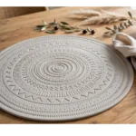 Embossed PU Leather Round Placemats 15 boho placemats Kenya