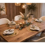 Metallic Bronze Effect Round Table Mats 3 bronze placemats Kenya
