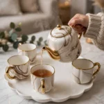 Brown Marble Luxury Tea Set 3 brown marble tea set Kenya