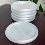Frosted Rippled Handcrafted Crystal Glass Dinner Plates 2 Crystal Glass Dinner Plates