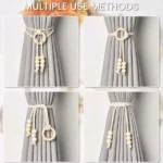 2-Piece Natural Cotton Rope Curtain Tieback Set 5 curtain holdbacks Kenya