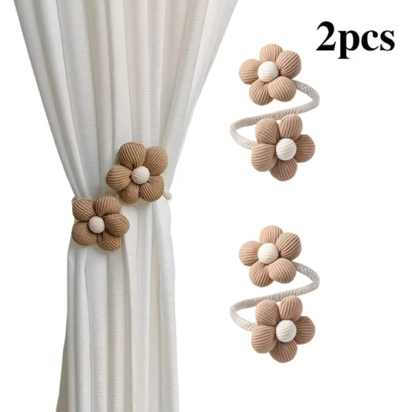 Bohemian Flower Curtain Tiebacks 1 Flower Curtain Tiebacks