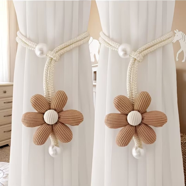 Floral Pearl Curtain Tiebacks