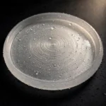Frosted Rippled Handcrafted Crystal Glass Dinner Plates 4 frosted glass plates Kenya