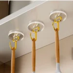 Set of 5 Golden Acrylic Hooks 4 gold wall hooks Kenya