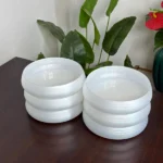 Frosted Rippled Handcrafted Crystal Glass Dinner Plates 5 handcrafted crystal glass plates Kenya
