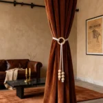 2-Piece Natural Cotton Rope Curtain Tieback Set 4 natural curtain tiebacks Kenya