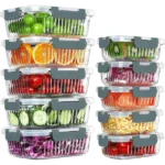 Ribbed Large-Capacity Glass Food Storage Container 4 ribbed glass container Kenya