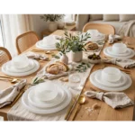 24PCS Frosted Ribbed Glass Dinner Set 5 ribbed glass dinner set Kenya