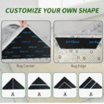 4-Piece Ruggies Rug & Carpet Mat Gripper Set 8 rug corner grippers Kenya