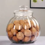 Vertical Pattern Transparent Glass Storage Jars 5 sealed glass jars Kenya