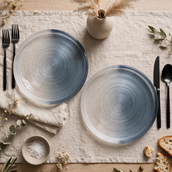 smoky blue glass plates Kenya