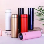 Double Wall Checked LED Vacuum Flask 500ml 2 LED Vacuum Flask