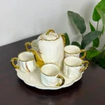 Brown Marble Luxury Tea Set 5 teapot and 6 cups Kenya