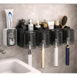 Toothbrush Holder & Toothpaste Dispenser with 4 Cups 2 Dispenser With 4 Cups