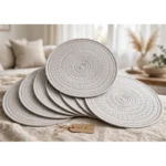 Embossed PU Leather Round Placemats 9 waterproof placemats Kenya