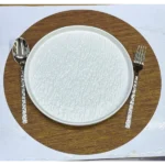 Metallic Bronze Effect Round Table Mats 10 wipe clean placemats Kenya